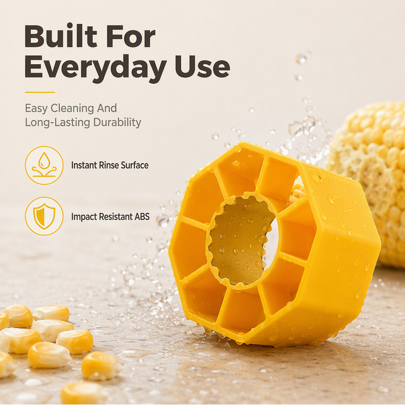Portable Manual Corn Stripper Tool for Kitchen and Outdoors Strip Fresh Kernels in Seconds, No Electricity Needed!