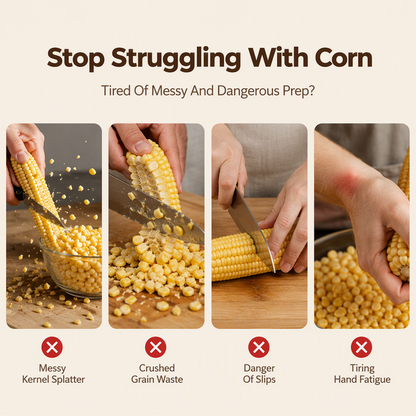 Portable Manual Corn Stripper Tool for Kitchen and Outdoors Strip Fresh Kernels in Seconds, No Electricity Needed!