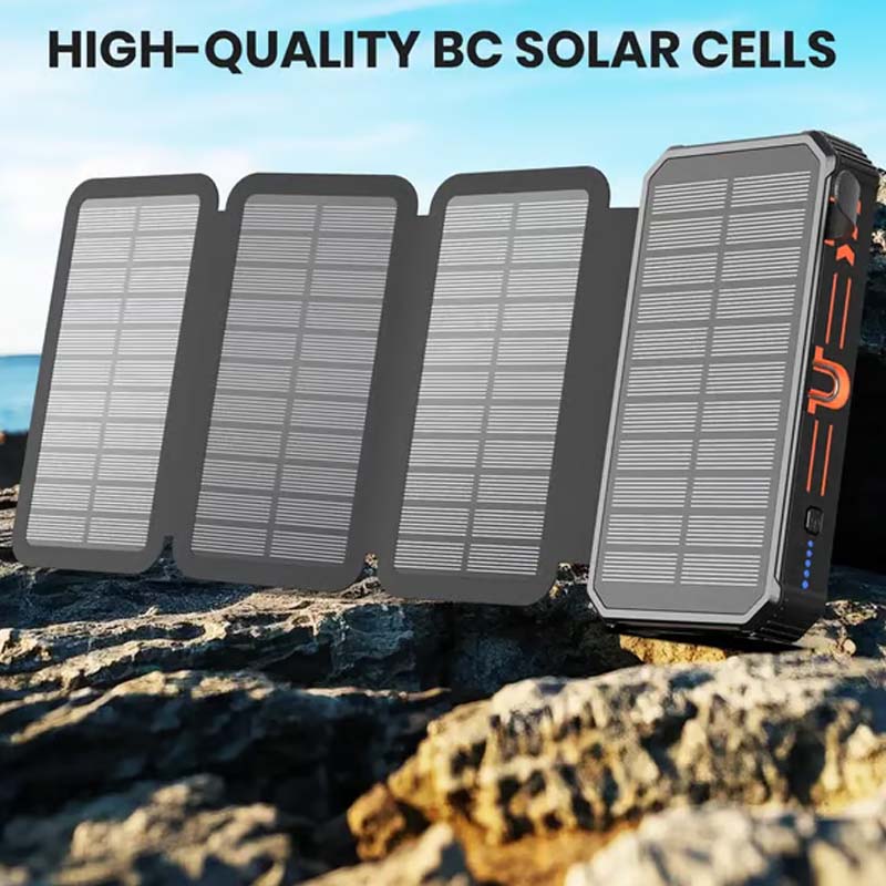 Half-Price! 20,000mAh Solar Power Bank - Features Wireless Charging And LED Flashlight