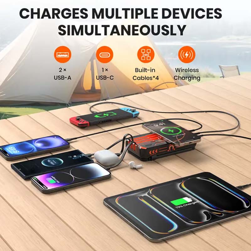 Half-Price! 20,000mAh Solar Power Bank - Features Wireless Charging And LED Flashlight