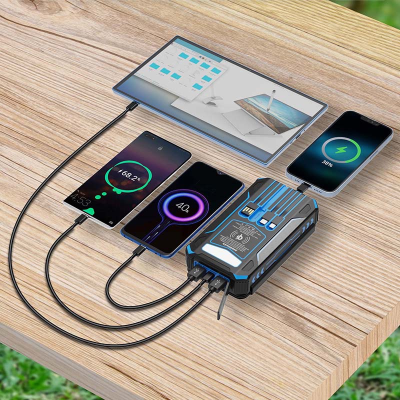 Half-Price! 20,000mAh Solar Power Bank - Features Wireless Charging And LED Flashlight