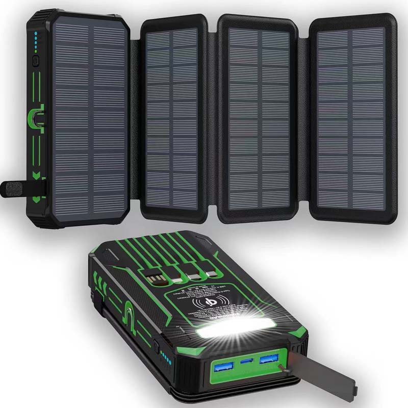 Half-Price! 20,000mAh Solar Power Bank - Features Wireless Charging And LED Flashlight