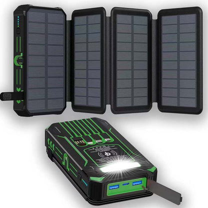Half-Price! 20,000mAh Solar Power Bank - Features Wireless Charging And LED Flashlight