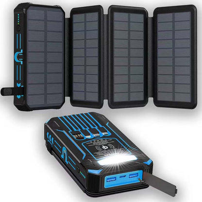 Half-Price! 20,000mAh Solar Power Bank - Features Wireless Charging And LED Flashlight