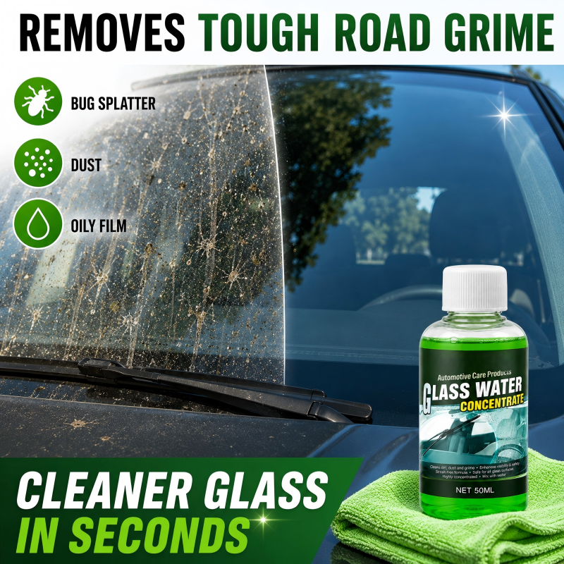 2026 Glass Concentrate 10ml makes 1L, cuts bugs & grime, streak-free