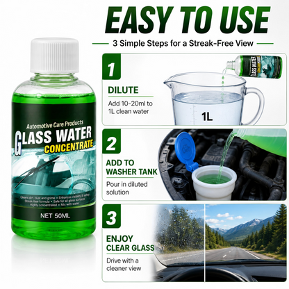 2026 Glass Concentrate 10ml makes 1L, cuts bugs & grime, streak-free