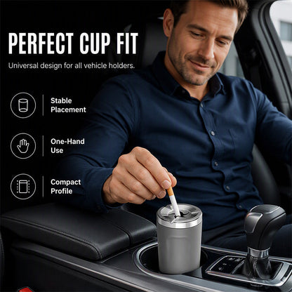 2026 SaleRotating Car Ashtray with Ceramic Inner Liner