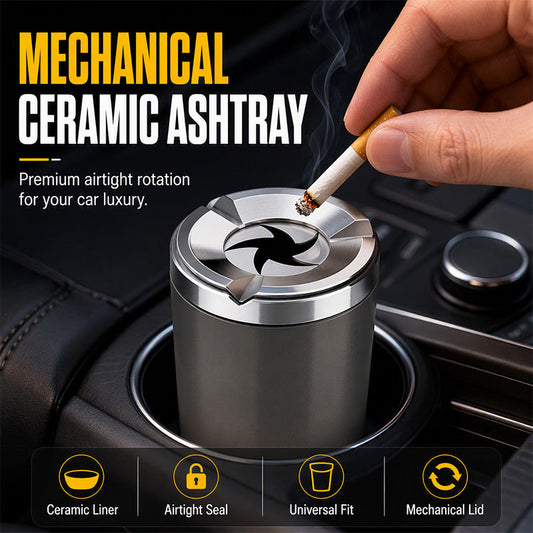 2026 SaleRotating Car Ashtray with Ceramic Inner Liner