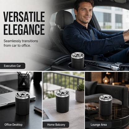 2026 SaleRotating Car Ashtray with Ceramic Inner Liner