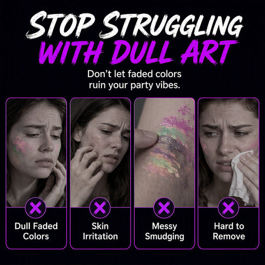 Glow Party Tattoo Pens Fun UV Body Art Markers for Parties, Festivals & Night Events