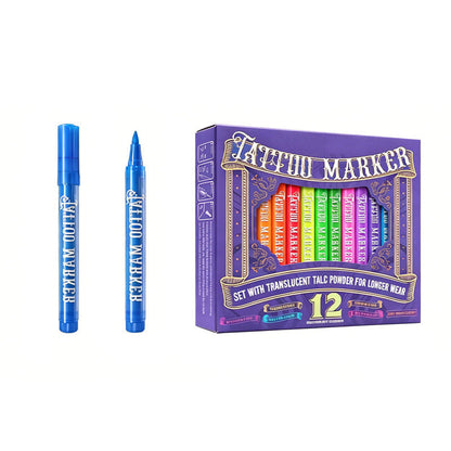 Glow Party Tattoo Pens Fun UV Body Art Markers for Parties, Festivals & Night Events