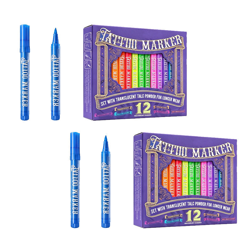 Glow Party Tattoo Pens Fun UV Body Art Markers for Parties, Festivals & Night Events