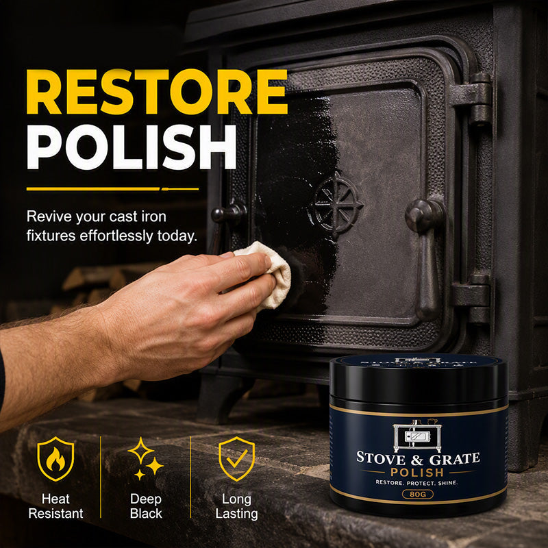 Cast Iron Stove Polish with Sponge