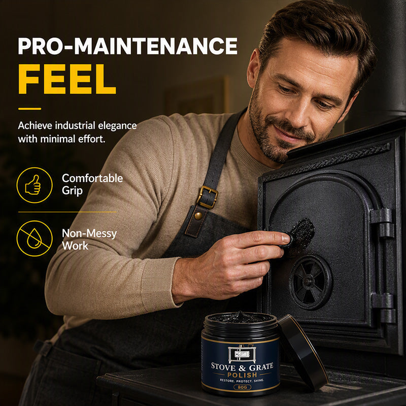 Cast Iron Stove Polish with Sponge