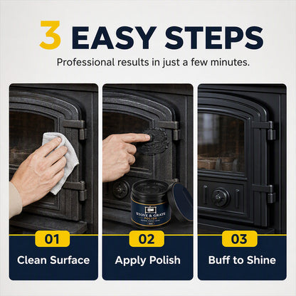 Cast Iron Stove Polish with Sponge