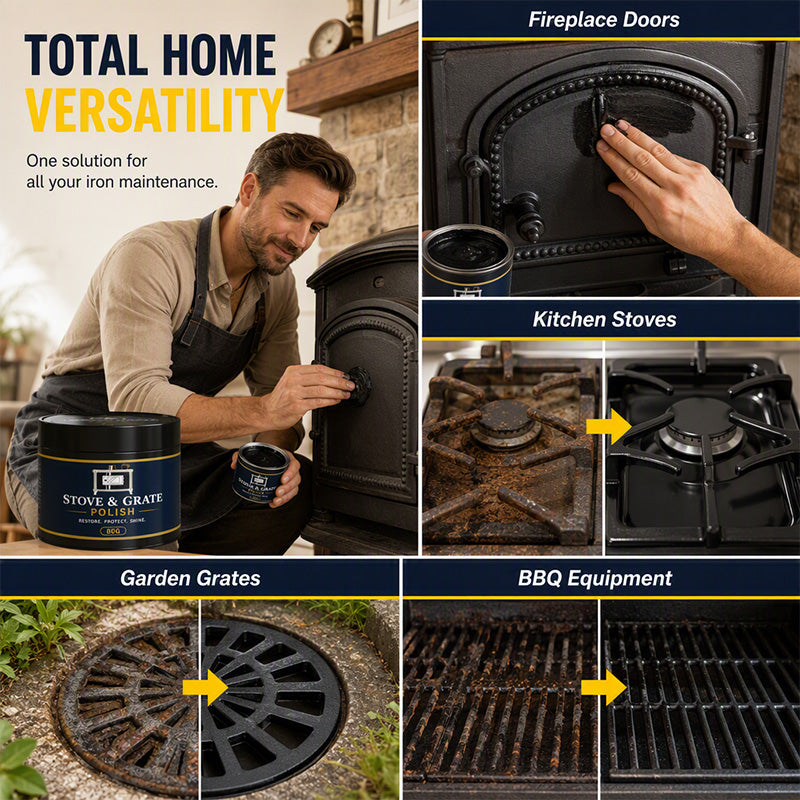 Cast Iron Stove Polish with Sponge