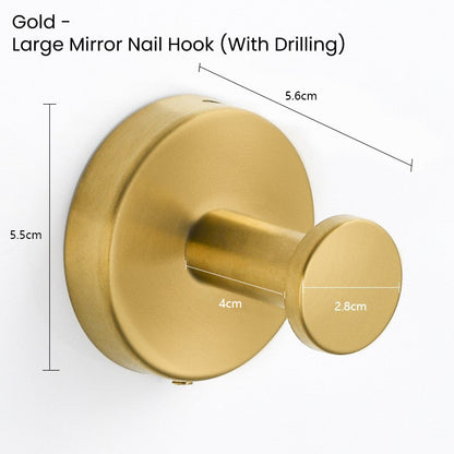 Stainless Steel Suction Cup Hook 6/4/2 PCS for Towels & Robes Hook, Drill-Free Kitchen Hanger