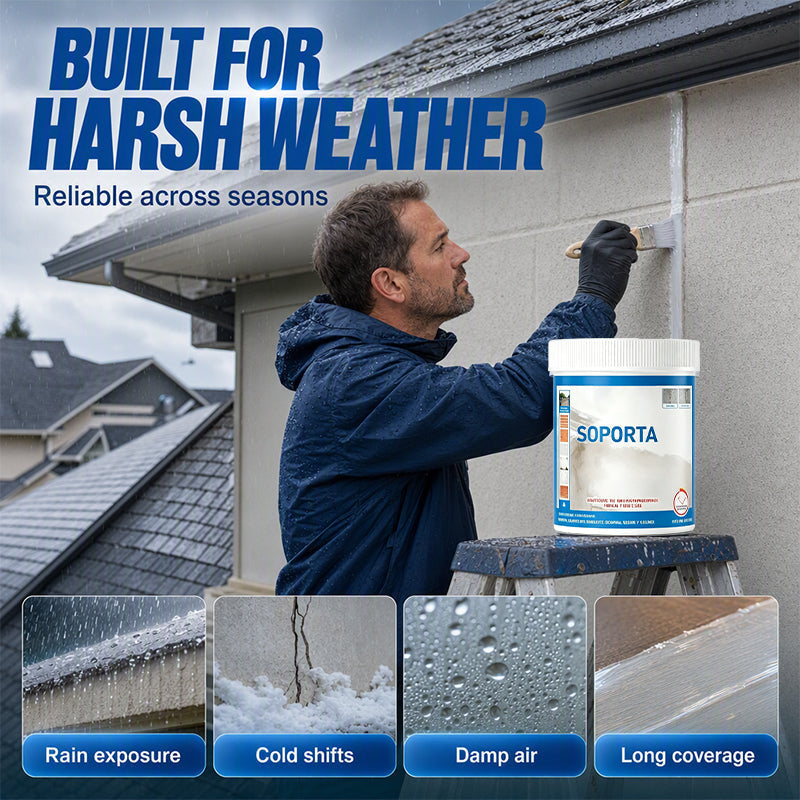Clear Waterproof Repair Sealant Invisible Brush-On Leak Protection for Roofs, Tiles & Walls