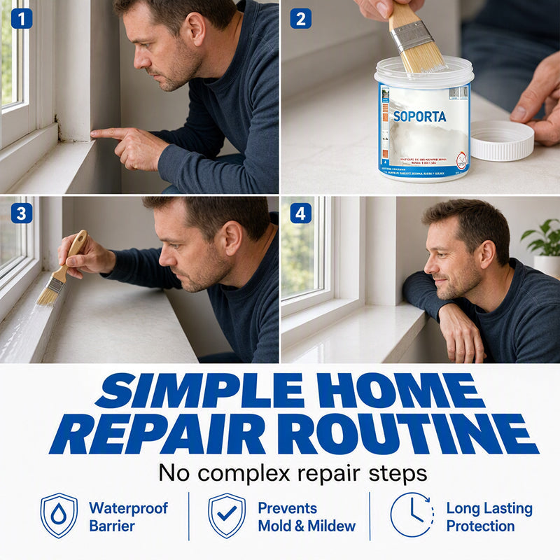 Clear Waterproof Repair Sealant Invisible Brush-On Leak Protection for Roofs, Tiles & Walls