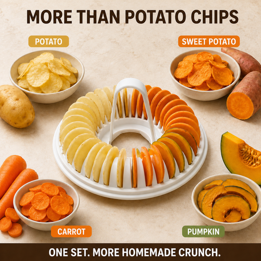 Microwave Potato Chip Maker with Slicer Oil-Free Snack Kit