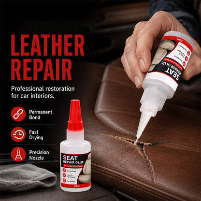 NOW! Quick Dry Car Seat Leather Repair Glue Precision Nozzle Vinyl & Leather Adhesive