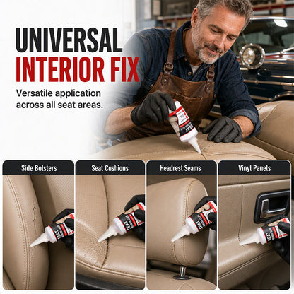 NOW! Quick Dry Car Seat Leather Repair Glue Precision Nozzle Vinyl & Leather Adhesive