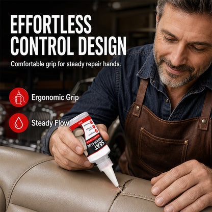 NOW! Quick Dry Car Seat Leather Repair Glue Precision Nozzle Vinyl & Leather Adhesive