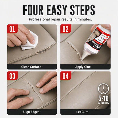 NOW! Quick Dry Car Seat Leather Repair Glue Precision Nozzle Vinyl & Leather Adhesive