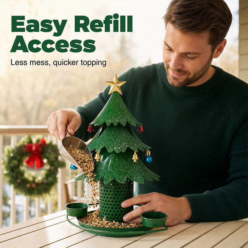 Christmas Tree Bird Feeder Festive Garden Decor for BirdLovers