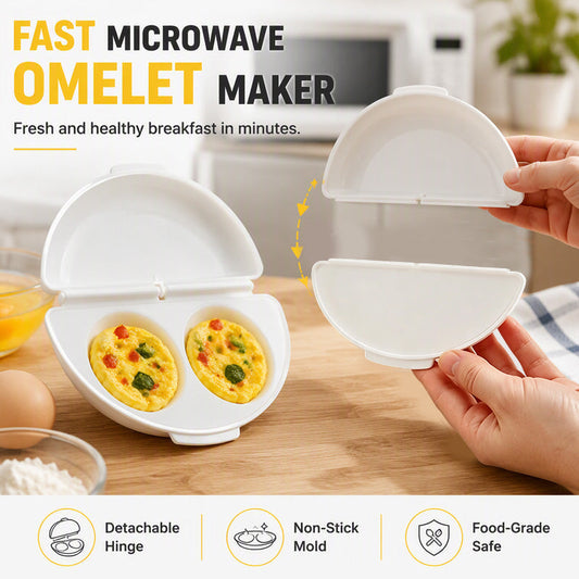 2-in-1 Microwave Omelet Maker & Egg Cooker Quick Breakfast Tool