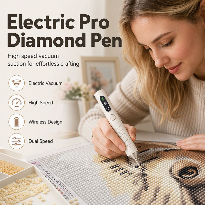 Rechargeable Electric Diamond Pen Precise, Comfortable, Time Saving