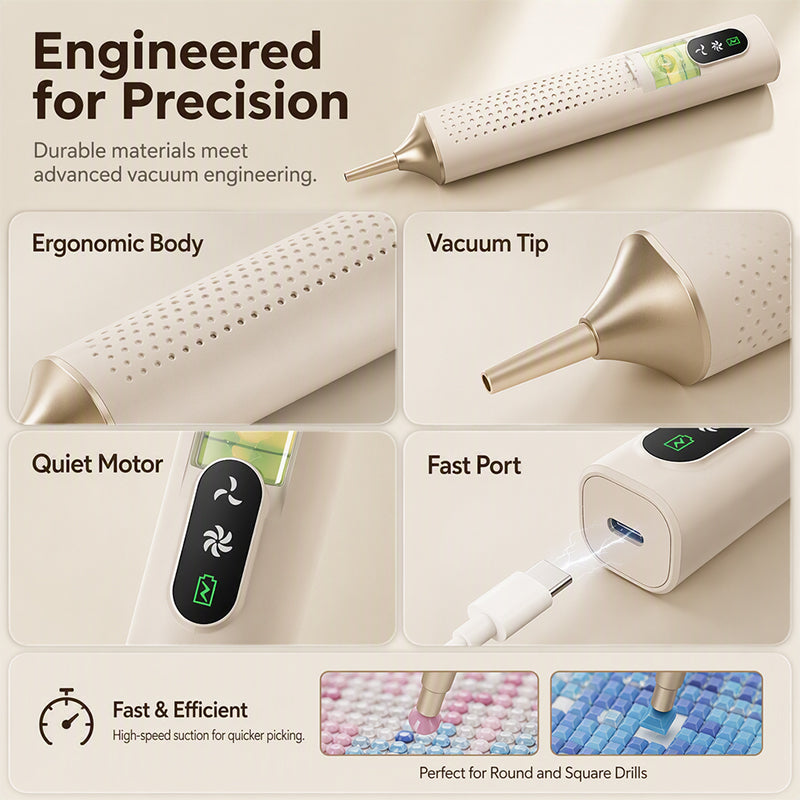 Rechargeable Electric Diamond Pen Precise, Comfortable, Time Saving