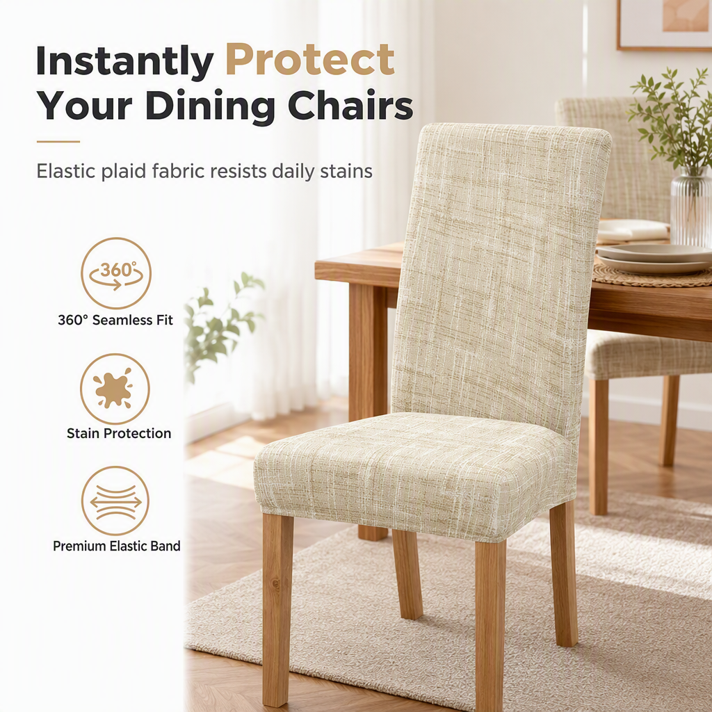 Stretch Plaid Chair Cover Universal Fit & Protective