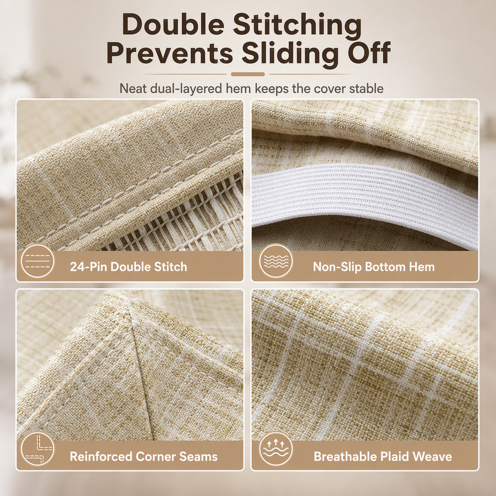 Stretch Plaid Chair Cover Universal Fit & Protective