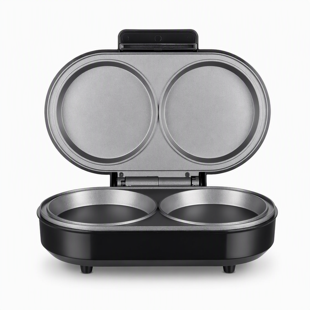 Smart Dual Breakfast Maker - Double Cooking Non-Stick Burger & Egg Press