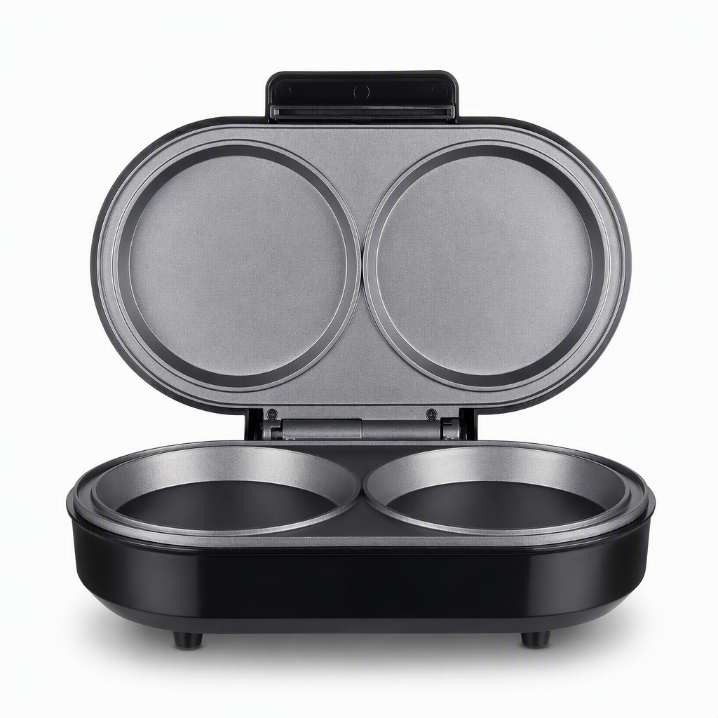Smart Dual Breakfast Maker - Double Cooking Non-Stick Burger & Egg Press
