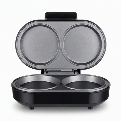 Smart Dual Breakfast Maker - Double Cooking Non-Stick Burger & Egg Press