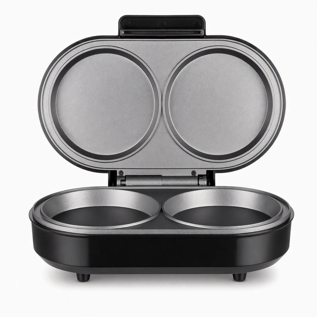 Smart Dual Breakfast Maker - Double Cooking Non-Stick Burger & Egg Press