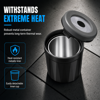 Smokeless Car Ashtray Sealed & Easy to Clean