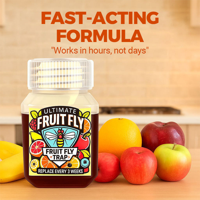 Fruit Fly Trap Attractant Easy Indoor Lure for Kitchens & Dining Areas
