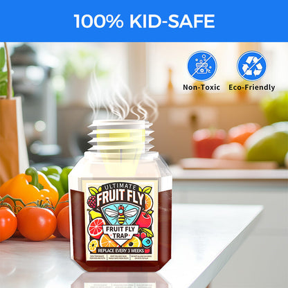 Fruit Fly Trap Attractant Easy Indoor Lure for Kitchens & Dining Areas