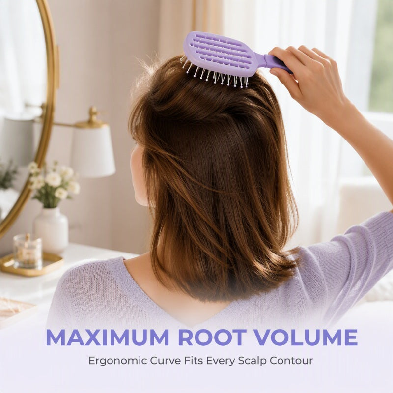 Foldable Self-Cleaning Vent Hairbrush | Travel Ready