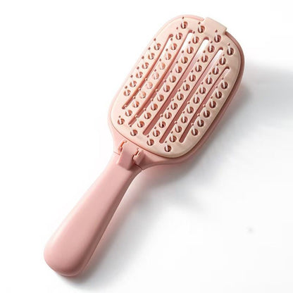 Foldable Self-Cleaning Vent Hairbrush | Travel Ready
