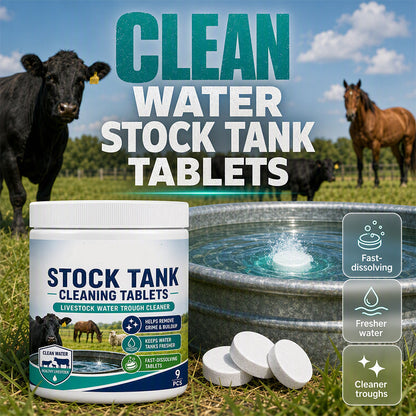 Stock Tank Cleaning Tablets - Effervescent Trough Grime & Buildup Remover