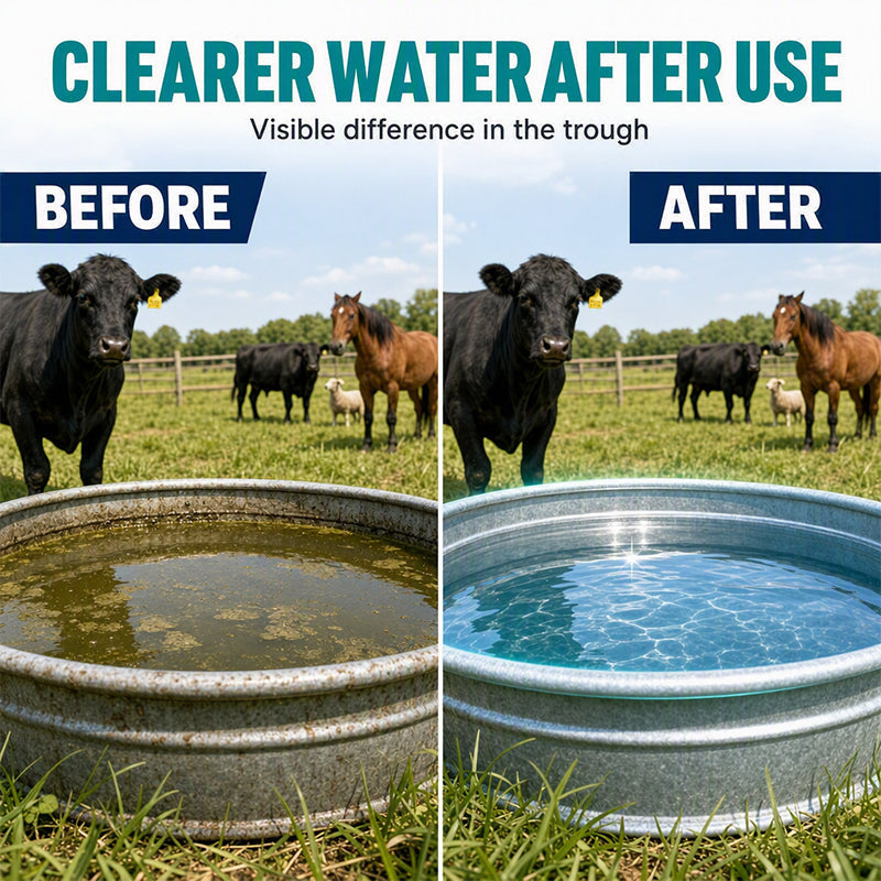 Stock Tank Cleaning Tablets - Effervescent Trough Grime & Buildup Remover
