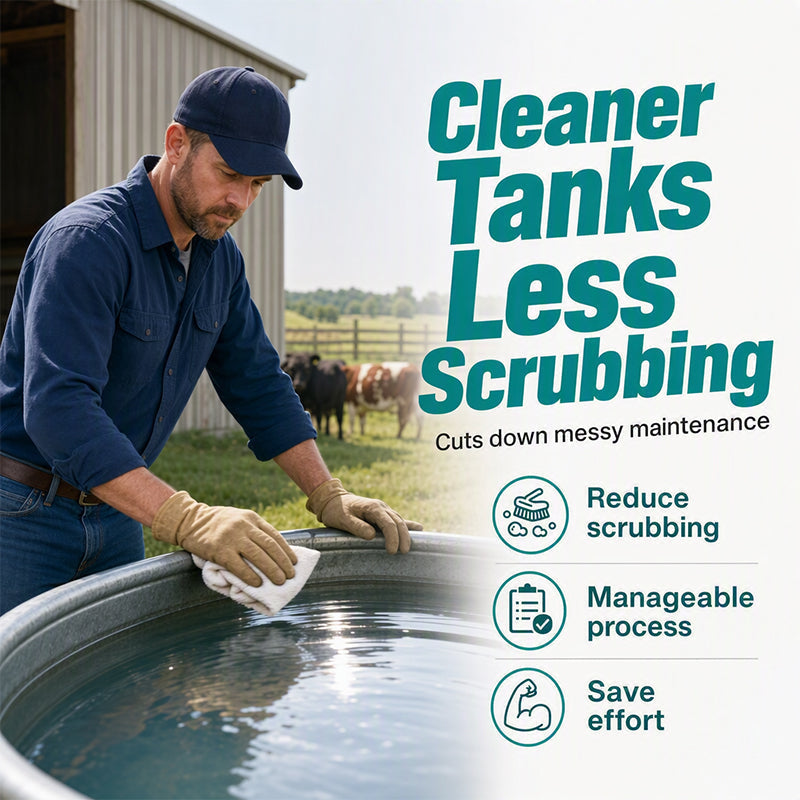 Stock Tank Cleaning Tablets - Effervescent Trough Grime & Buildup Remover