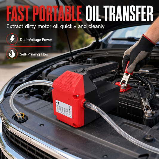 Upgraded Second Generation 12V 24V Electric Gear Oil Transfer Pump Self-Priming Pump for Diesel Engine Oil and