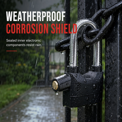 Heavy-Duty Alarm Security Lock Aluminum Alloy Anti-Theft Protection for Gates, Bikes & Storage