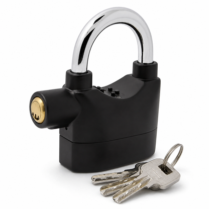 Heavy-Duty Alarm Security Lock Aluminum Alloy Anti-Theft Protection for Gates, Bikes & Storage