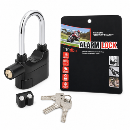 Heavy-Duty Alarm Security Lock Aluminum Alloy Anti-Theft Protection for Gates, Bikes & Storage